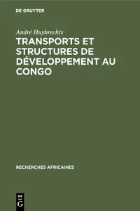 Transports et structures de développement au Congo_cover