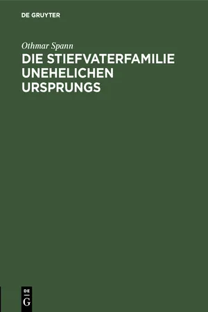 Die Stiefvaterfamilie unehelichen Ursprungs