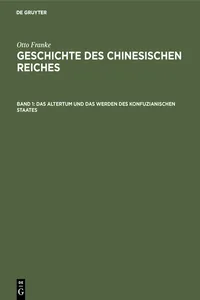 Das Altertum und das Werden des konfuzianischen Staates_cover