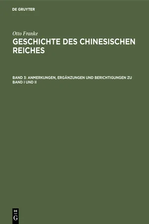 Anmerkungen, Ergänzungen und Berichtigungen zu Band I und II