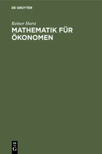 Mathematik für Ökonomen_cover