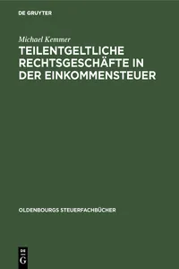 Teilentgeltliche Rechtsgeschäfte in der Einkommensteuer_cover