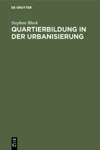 Quartierbildung in der Urbanisierung_cover