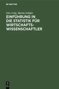 Einführung in die Statistik für Wirtschaftswissenschaftler_cover