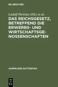 Das Reichsgesetz, betreffend die Erwerbs- und Wirtschaftsgenossenschaften_cover