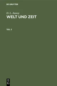 D. L. Jassoy: Welt und Zeit. Teil 3_cover