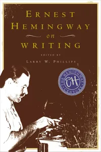 Ernest Hemingway on Writing_cover