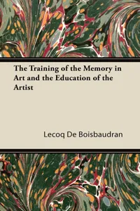 The Training of the Memory in Art and the Education of the Artist_cover