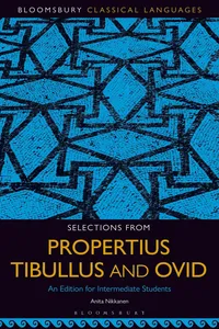 Selections from Propertius, Tibullus and Ovid_cover