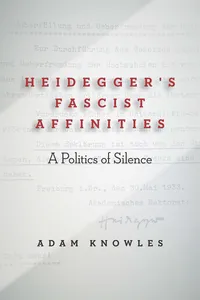 Heidegger's Fascist Affinities_cover