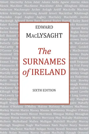 The Surnames of Ireland