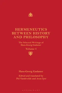 Hermeneutics between History and Philosophy_cover