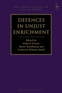 Defences in Unjust Enrichment_cover