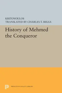 History of Mehmed the Conqueror_cover