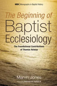 The Beginning of Baptist Ecclesiology_cover