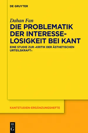 Die Problematik der Interesselosigkeit bei Kant