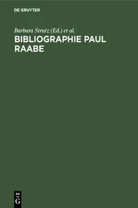 Bibliographie Paul Raabe_cover