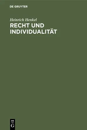 Recht und Individualität