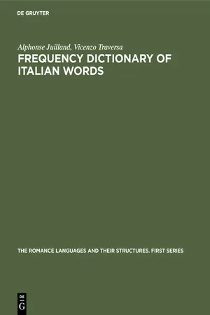 Frequency dictionary of Italian words