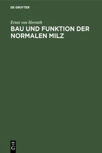 Bau und Funktion der normalen Milz_cover