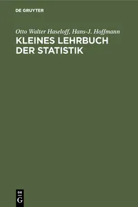 Kleines Lehrbuch der Statistik_cover