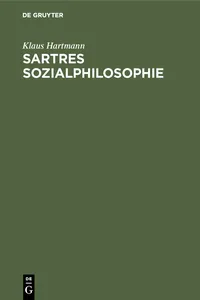 Sartres Sozialphilosophie_cover