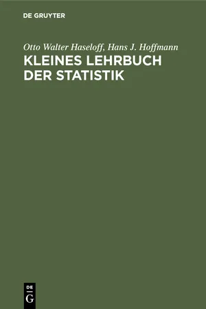 Kleines Lehrbuch der Statistik