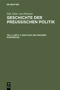 Der Staat des grossen Kurfürsten_cover