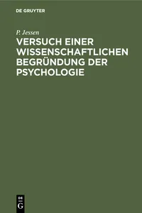 Versuch einer wissenschaftlichen Begründung der Psychologie_cover