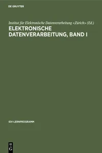 Elektronische Datenverarbeitung, Band I_cover