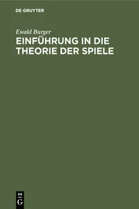 Einführung in die Theorie der Spiele_cover