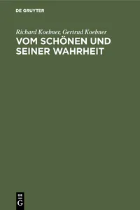 Vom Schönen und seiner Wahrheit_cover