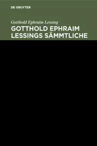 Gotthold Ephraim Lessing: Gotthold Ephraim Lessings Sämmtliche Schriften. Band 8_cover