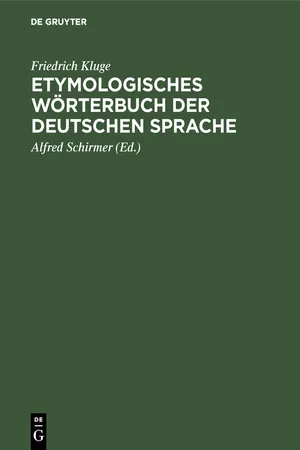 Etymologisches Wörterbuch der deutschen Sprache