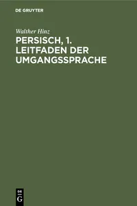 Persisch, 1. Leitfaden der Umgangssprache_cover