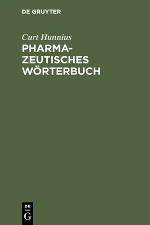 Pharmazeutisches Wörterbuch