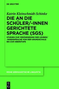 Die an die Schüler/-innen gerichtete Sprache_cover