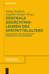 Zentrale Gedächtnislehren des Spätmittelalters_cover