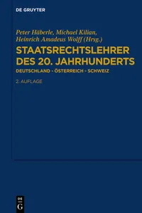 Staatsrechtslehrer des 20. Jahrhunderts_cover