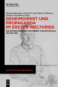 Geheimdienst und Propaganda im Ersten Weltkrieg_cover