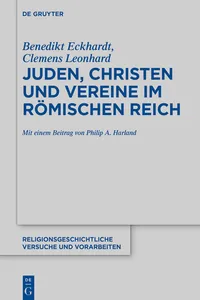 Juden, Christen und Vereine im Römischen Reich_cover