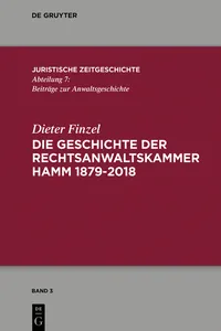 Die Geschichte der Rechtsanwaltskammer Hamm_cover