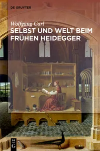 Welt und Selbst beim frühen Heidegger_cover