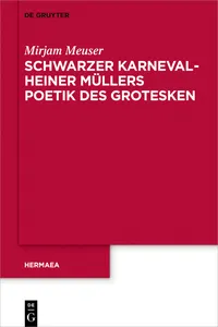 Schwarzer Karneval - Heiner Müllers Poetik des Grotesken_cover