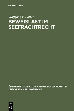 Beweislast im Seefrachtrecht