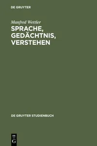 Sprache, Gedächtnis, Verstehen_cover