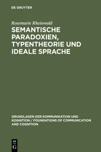 Semantische Paradoxien, Typentheorie und ideale Sprache_cover