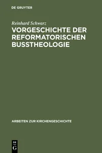 Vorgeschichte der reformatorischen Bußtheologie_cover