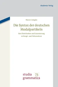 Die Syntax der deutschen Modalpartikeln_cover