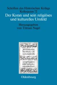 Der Koran und sein religiöses und kulturelles Umfeld_cover